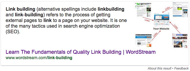 Link Building Answer Box