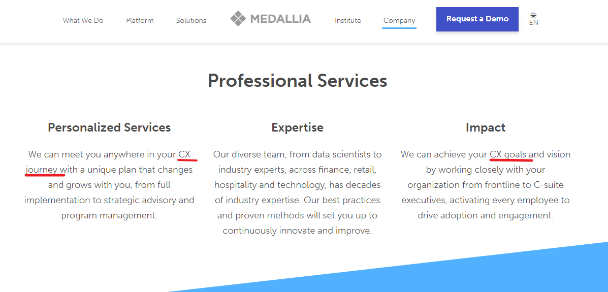 Medallia Service Page